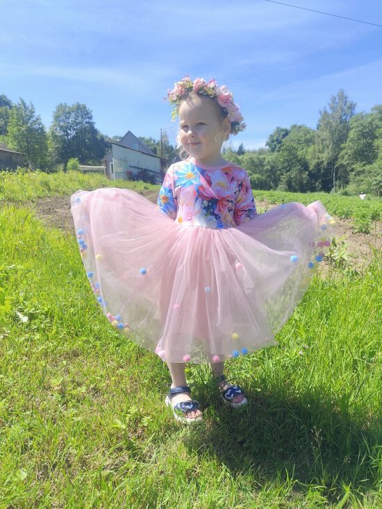 Bumbiņkleita "Ziedi" 