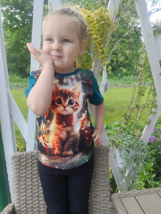 T-krekls "Ziemas kaķis"  104 izm.