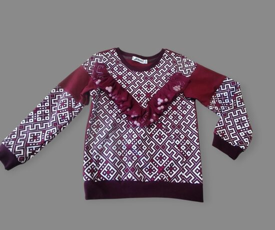 Džemperis "Latviskais" ar bunbiņām 110 izm.