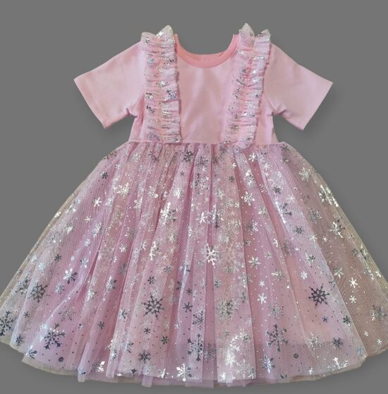 Kleita ”Sniegpārsliņa” Rozā 122 izm.